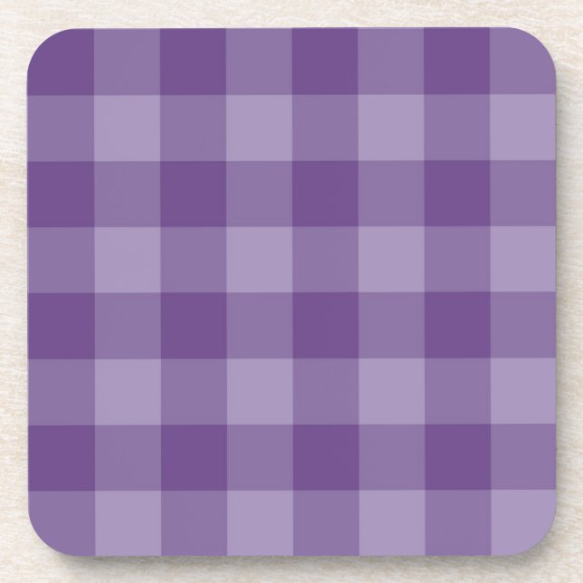 Dessous-de-verre Arrière - plan checkered violet (Devant)
