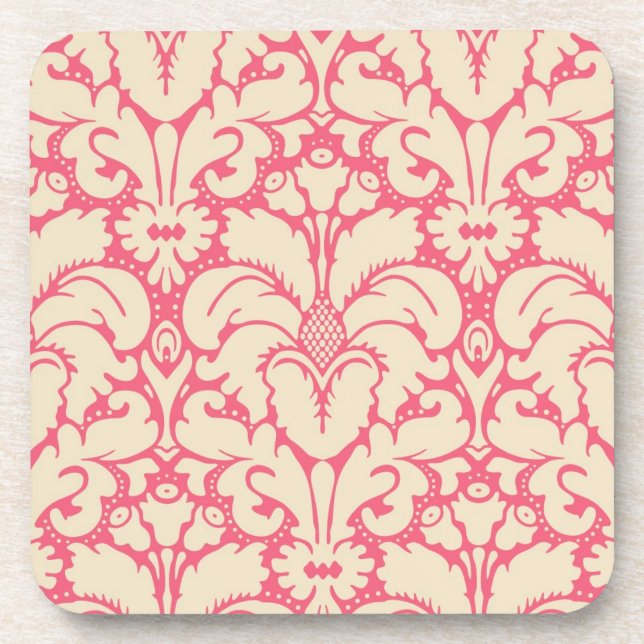 Dessous-de-verre arrière - plan damassé de style baroque 2 (Devant)
