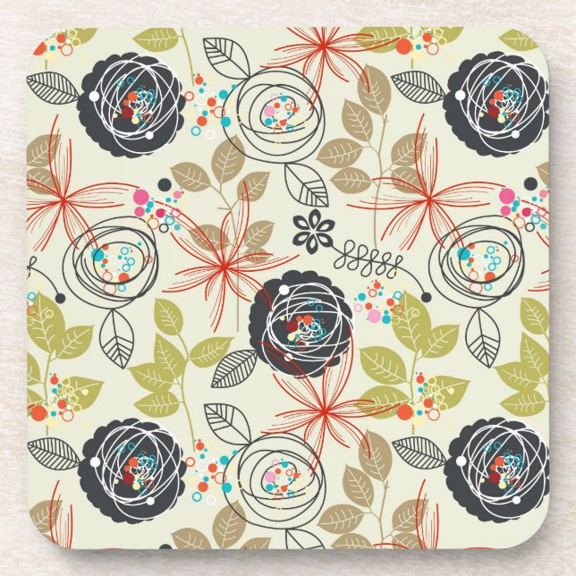 Dessous-de-verre Arrière - plan floral (Devant)