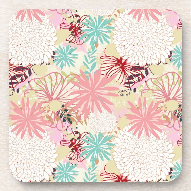 Dessous-de-verre Arrière - plan floral 4 (Devant)