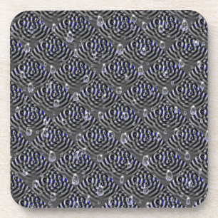 Dessous-de-verre Arrosage sur métal gris bleu