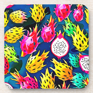 Dessous-de-verre Art à motif de fruit du dragon