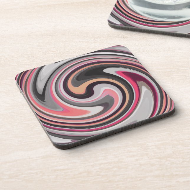 Dessous-de-verre Art abstrait moderne en spirale #4 (Côté gauche)
