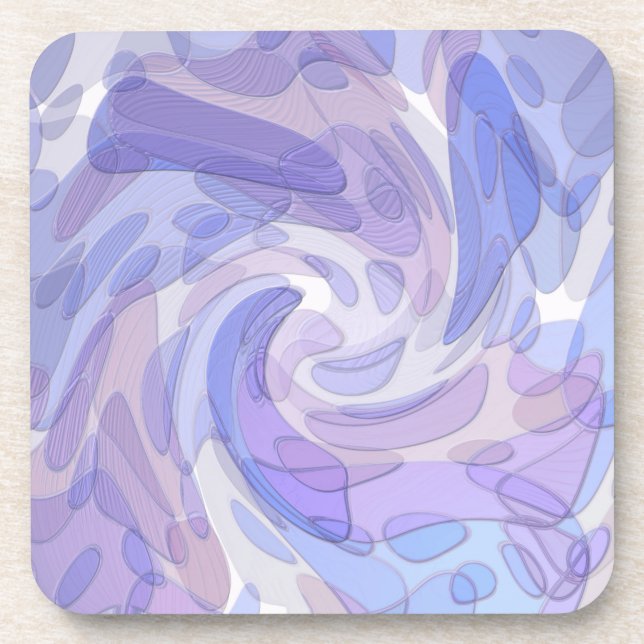 Dessous-de-verre Art abstrait moderne violet (Devant)