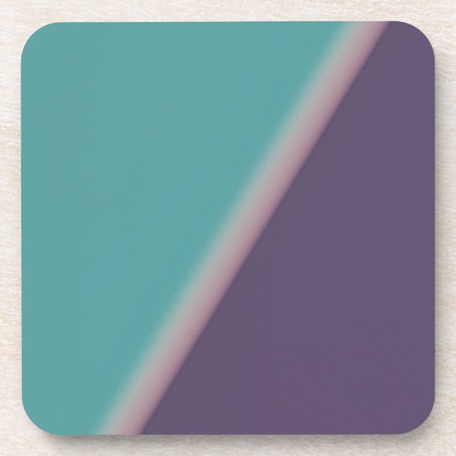 Dessous-de-verre Art Abstrait Turquoise violet (Devant)