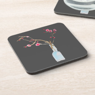 Dessous-de-verre art aquarelle de fleur de cerisier sakura