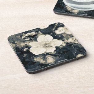 Dessous-de-verre Art botanique de la fleur d'anémone lunatique