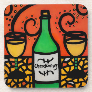 Dessous-de-verre Art coloré Chardonnay de vin