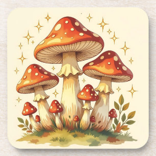 Dessous-de-verre Art de champignons vintage Cottage Core