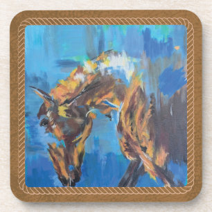 Dessous-de-verre Art de cheval abstrait