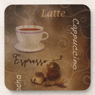 Dessous-de-verre Art de mots pour les amateurs de café