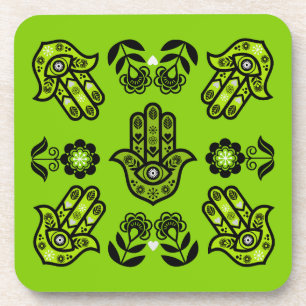 Dessous-de-verre Art de protection de la main Hamsa