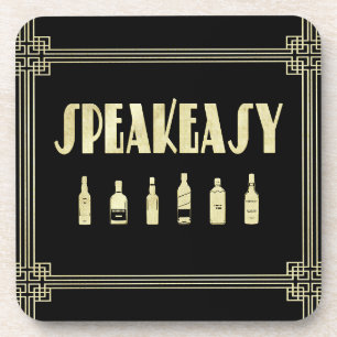 Dessous-de-verre Art déco années folles speakeasy prohibition