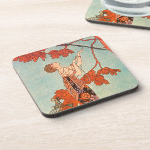 Dessous-de-verre Art Déco vintage, Oiseau de Flighty par George Bar