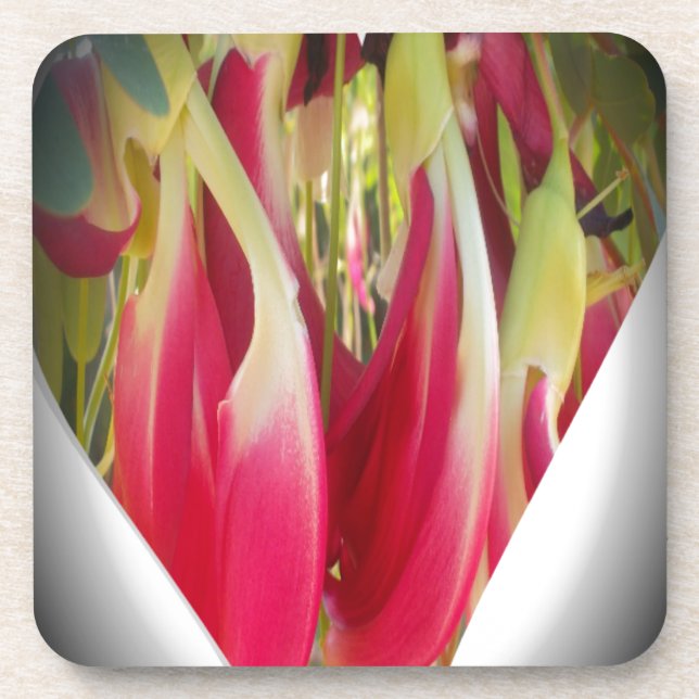 Dessous-de-verre Art du coeur floral (Devant)