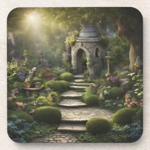Dessous-de-verre Art du sanctuaire du jardin