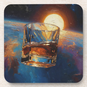 Dessous-de-verre Art du Whisky : Dans l'espace (Peinture n° 5)