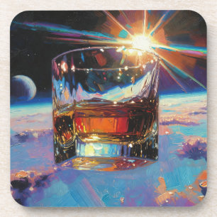 Dessous-de-verre Art du Whisky : Dans l'espace (Peinture n° 9)