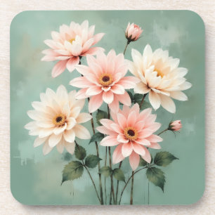 Dessous-de-verre Art Élégant Chrysanthème Rose