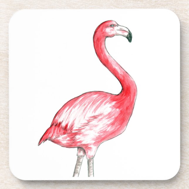 Dessous-de-verre Art Flamant rose (Devant)