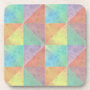 Dessous-de-verre Art géométrique à l'aquarelle amusant Triangles