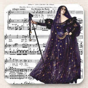 Dessous-de-verre Art gothique vintage de la Reine de la Nuit de l'O