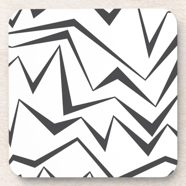 Dessous-de-verre Art graphique abstrait moderne, dynamique, simple  (Devant)