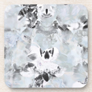Dessous-de-verre Art moderne abstrait noir et blanc
