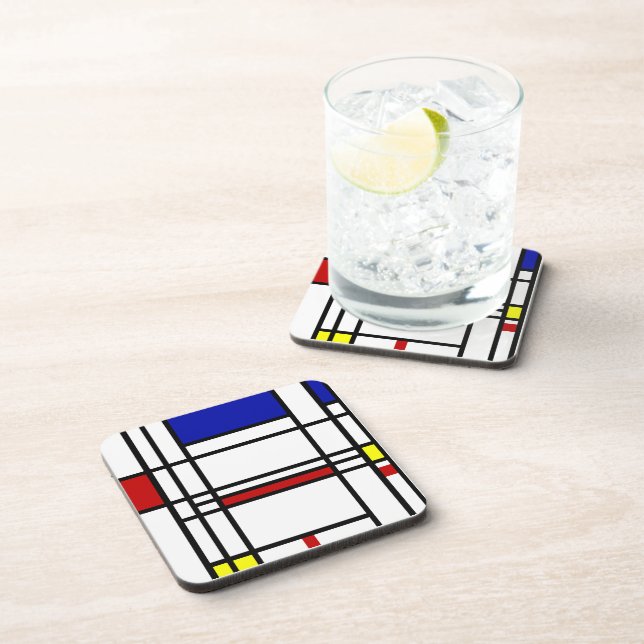 Dessous-de-verre Art moderne de Mondrian (Côté Droit)