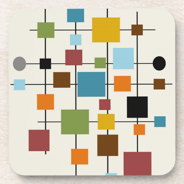 Dessous-de-verre Art moderne du milieu du siècle 1,3 (Devant)