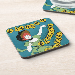 Dessous-de-verre Art Nouveau vintage, Livorno Senorita dansant