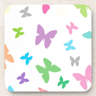 Dessous-de-verre Art papillon coloré