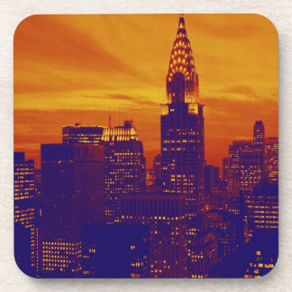 Dessous-de-verre Art pop orange bleu New York City