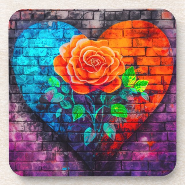 Dessous-de-verre Art Rose Ai (Devant)