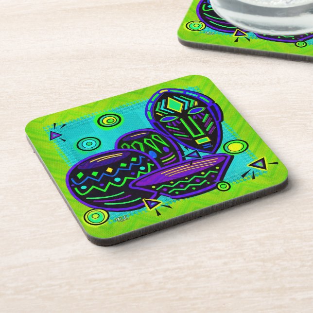 Dessous-de-verre Artifact African Pop Art (Côté gauche)