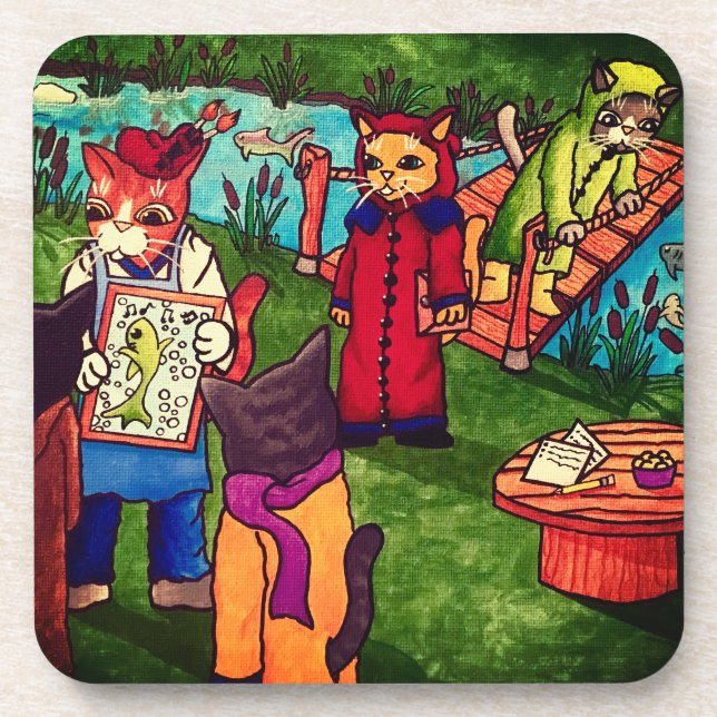 Dessous de verre Artiste Chat (Devant)