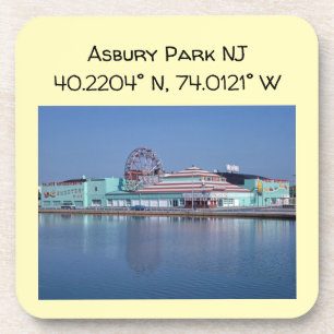 Dessous-de-verre Asbury Park NJ Vintage Style Color Party Boisson
