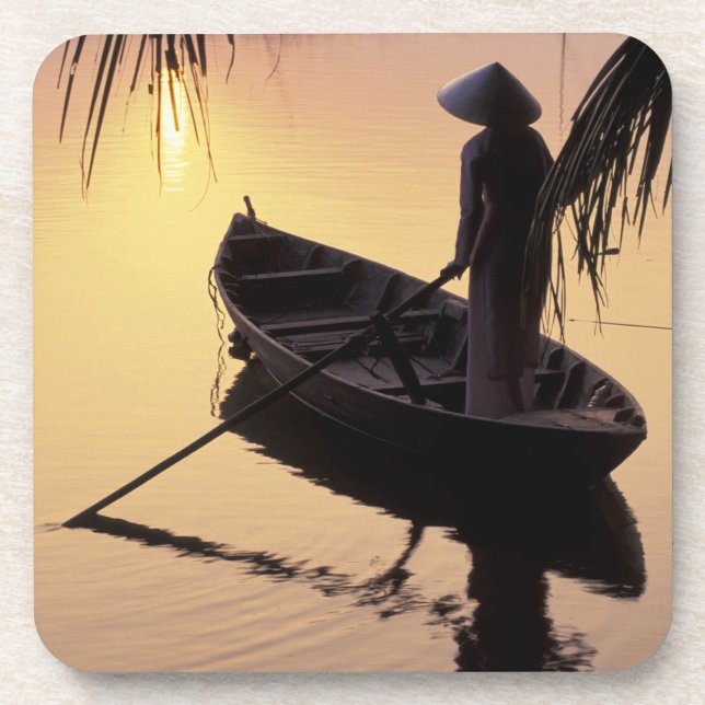 Dessous-de-verre Asie, Vietnam, delta du Mékong, Can Tho. Soirée (Devant)