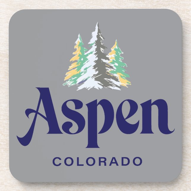Dessous-de-verre Aspen Colorado États-Unis (Devant)