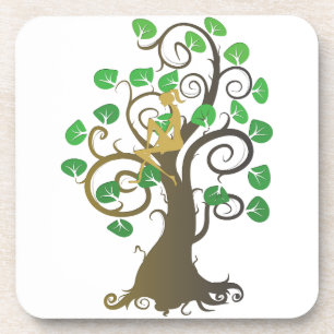 Dessous-de-verre Assis dans l'arbre