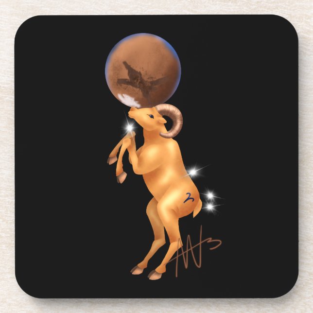 Dessous-de-verre Astro Aries Mars Zodiac (Devant)