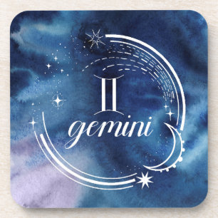 Dessous-de-verre Astrologie aquarelle - Gemini