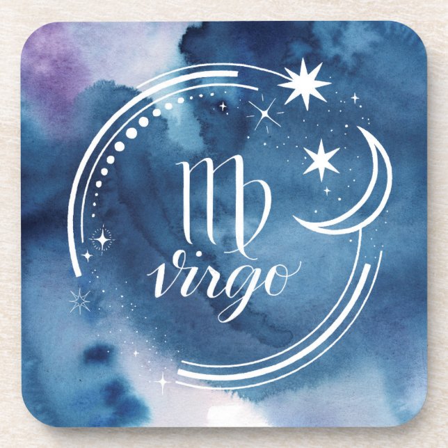 Dessous-de-verre Astrologie de l'aquarelle - Virgo (Devant)