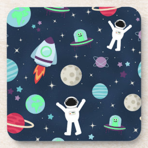 Dessous-de-verre Astronautes Planètes Fusées et Aliens