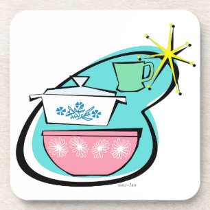 Dessous-de-verre Atomic Cookware Design Hard Plastic Coaster