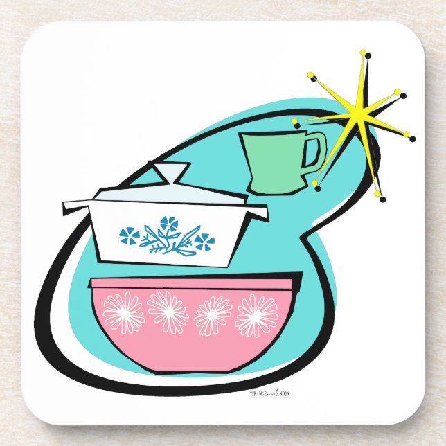 Dessous-de-verre Atomic Cookware Design Hard Plastic Coaster (Devant)