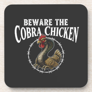 Dessous-de-verre Attention au poulet cobra drôle mème désobligeant