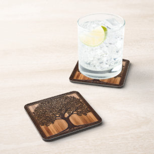 Dessous-de-verre Australian Wattle Tree 3D Wood Print,