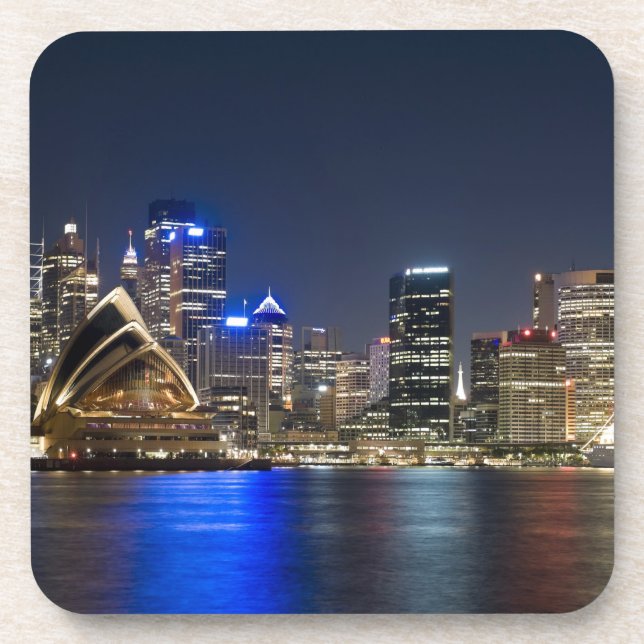 Dessous-de-verre Australie, Sydney. Skyline avec l'Opéra vu (Devant)