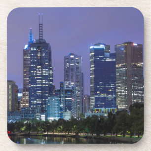 Dessous-de-verre Australie, Victoria, Melbourne, ligne d'horizon le